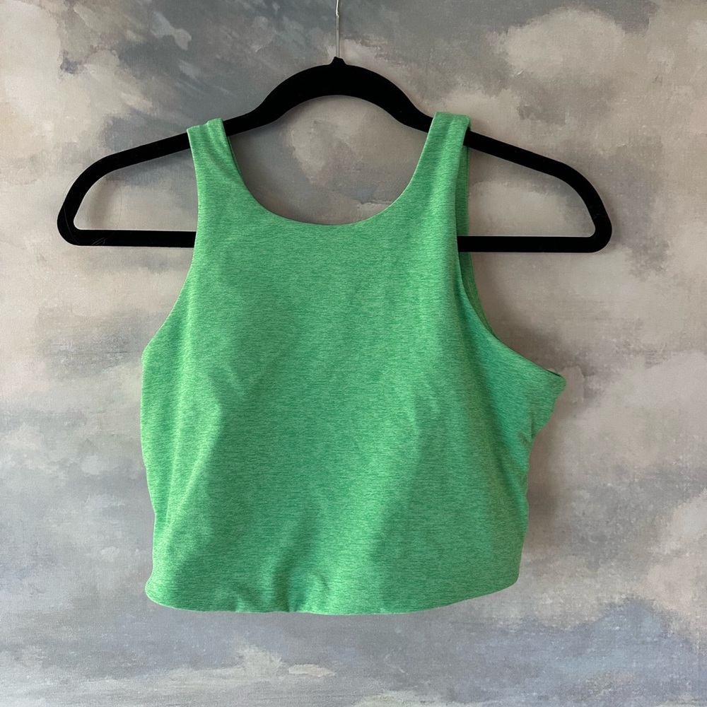 Outdoor Voices Venus Crop Top Vibrant Green Tank Top